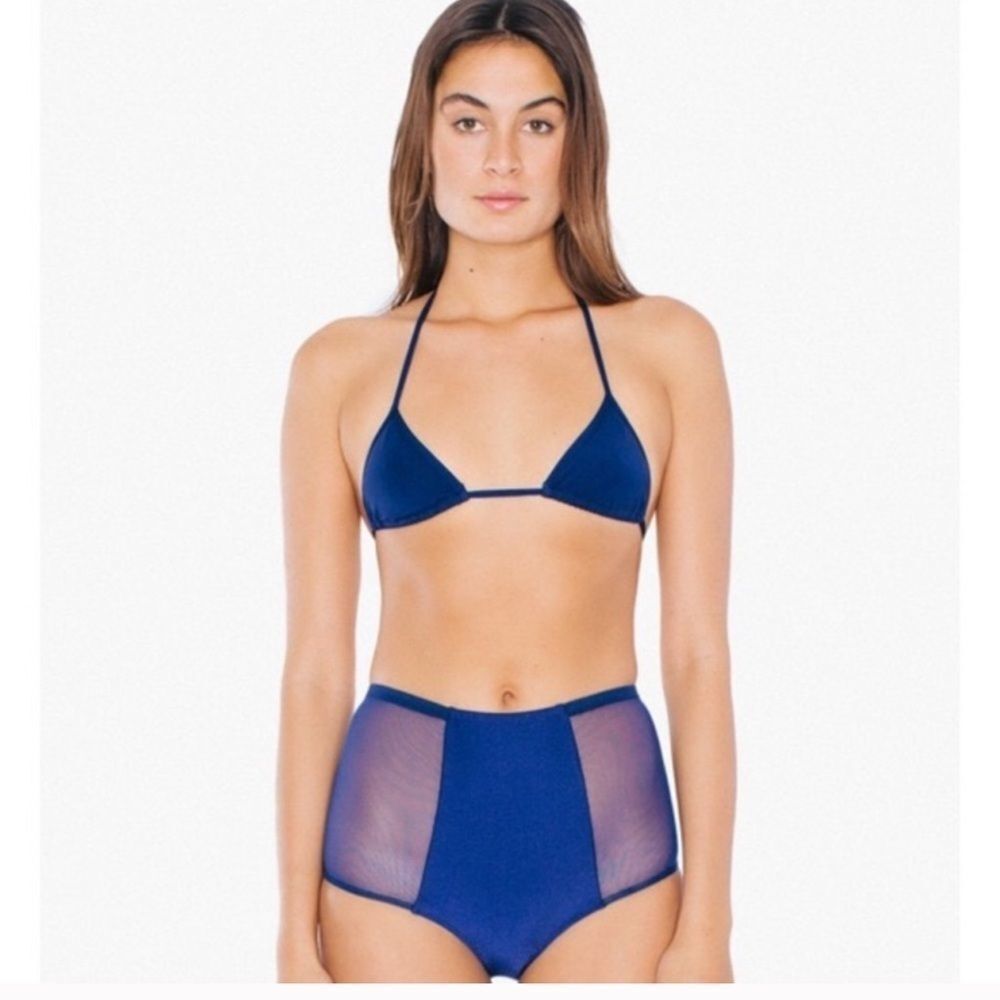 American Apparel High Waist Swim Bottoms w/ Mesh